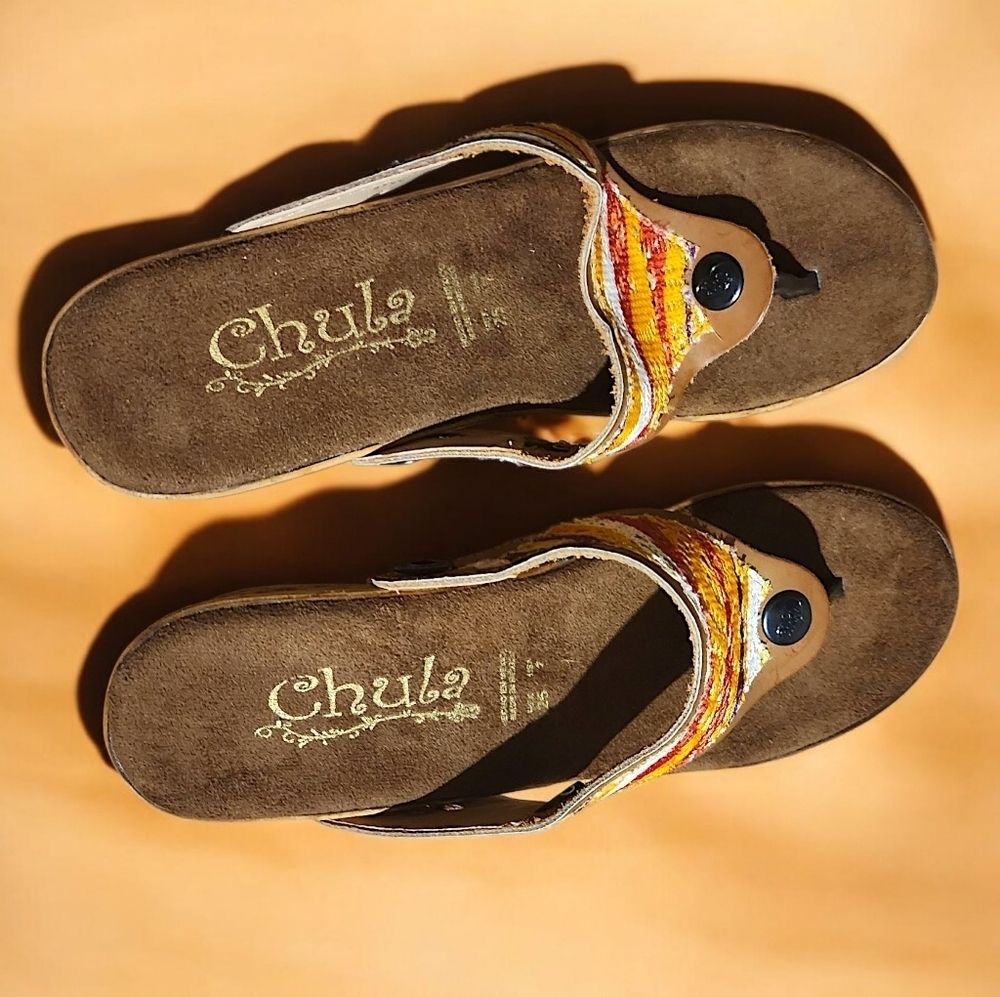 NWOT Chula Brown Thong-style Platform Sandals for Women